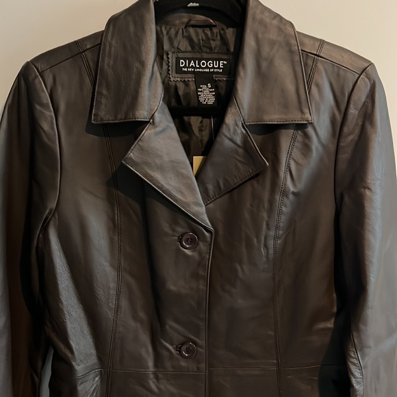 Dialogue Leather Jacket NWT - Picture 7 of 17